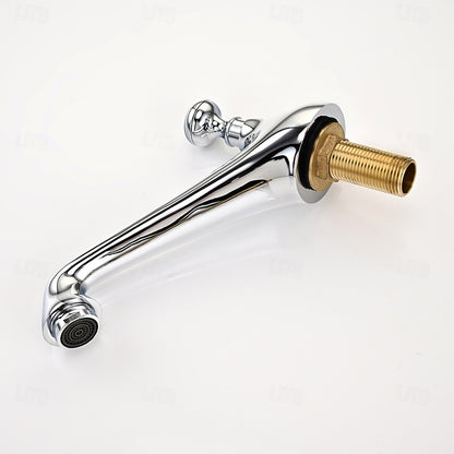 Vintage Widespread Bathroom Faucet, Double-Handle 3-Hole Sink Faucet, Chrome / Polished Gold