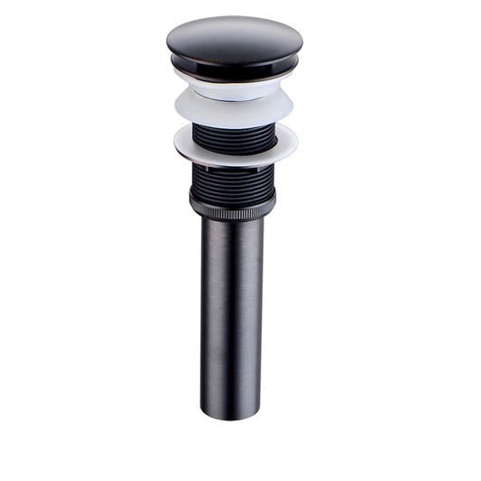 Lagomel bathroom sink drain in antique brass, matte black, polished gold, rose gold, set in a Traditional/Classic/Modern bathroom