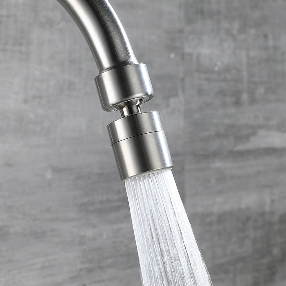 Brushed Nickel Modern Wall-Mount Kitchen Faucet, Dual-Hole Single-Handle Faucet with Handheld Bidet Sprayer