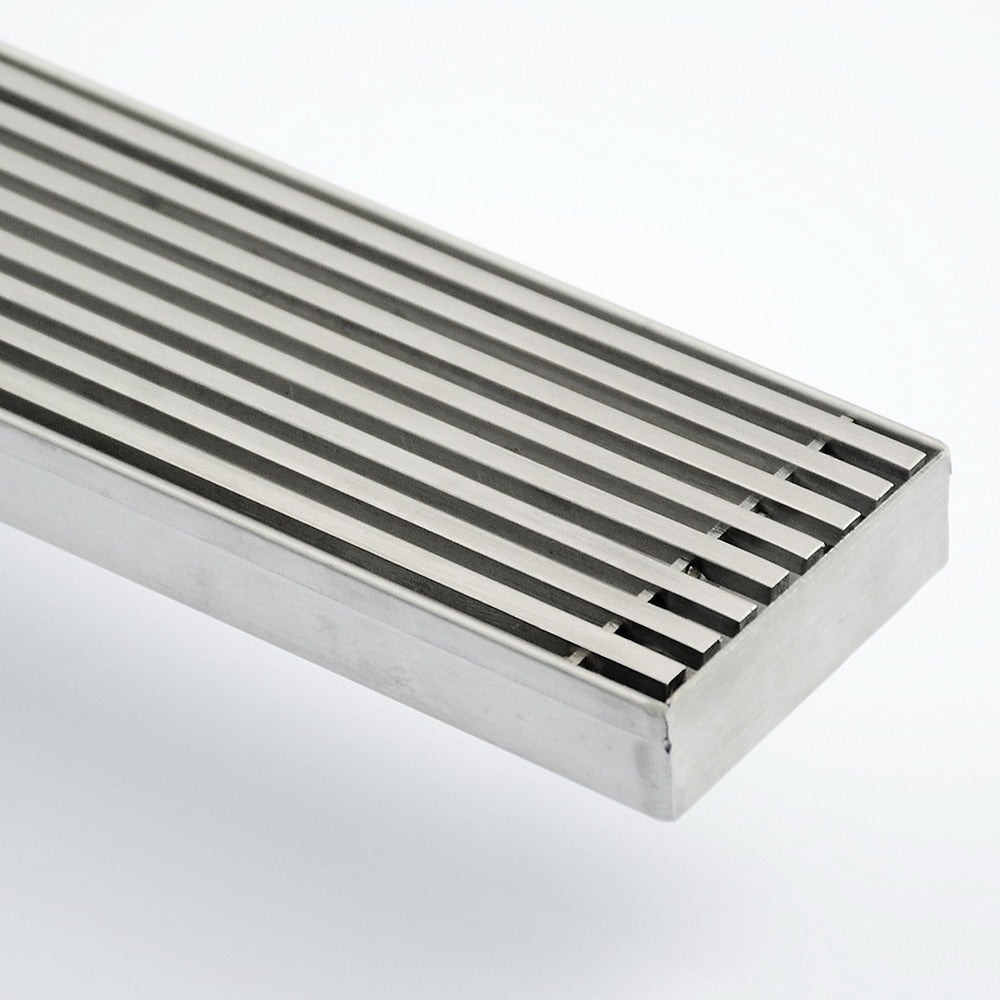 Stainless Steel Linear Floor Shower Drain, Modern Rectangular Trench Drain
