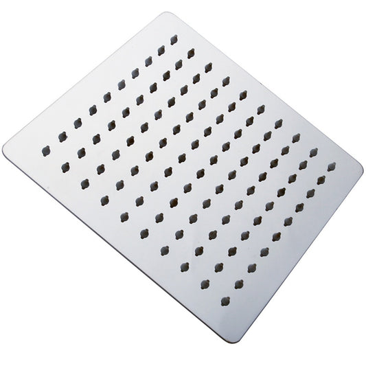 Stainless Steel Ultra-Thin Rainfall Shower Head, Water-Saving Square Overhead Shower Head