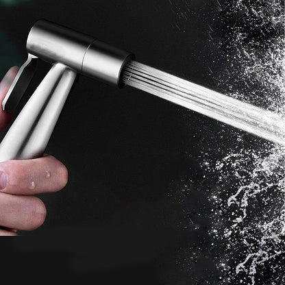 No-Drilling Wall-Mount Bidet Sprayer Set, Handheld Toilet Shattaf Sprayer, Stainless Steel / Matte Black