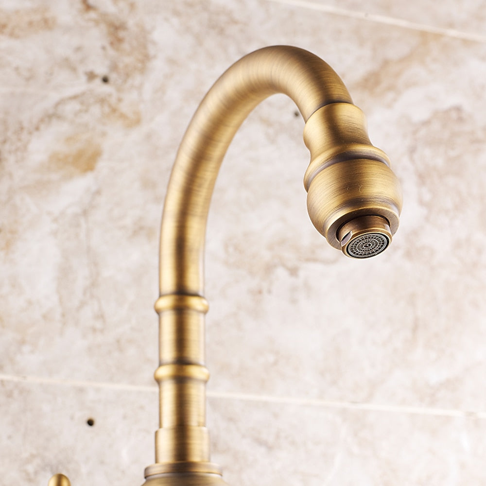 Antique Single-Hole Kitchen Faucet, Single-Handle High Arc Faucet