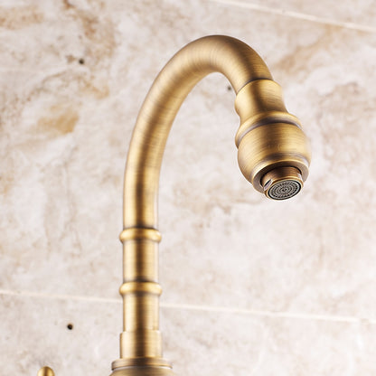 Antique Single-Hole Kitchen Faucet, Single-Handle High Arc Faucet