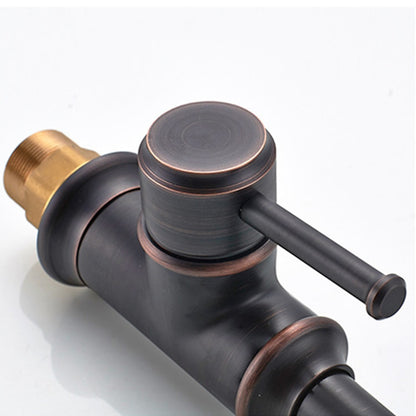 360-Degree Swivel Vintage Bathroom Faucet, Single-Hole Single-Handle Faucet, Antique Brass / Matte Black