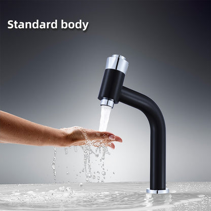 Modern Single-Hole Bathroom Faucet, Push-Button Faucet
