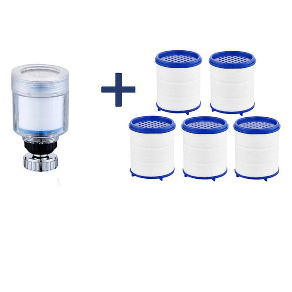 Rotatable Pressurized Faucet Aerator, Anti-Splash Water Saving Faucet Filter