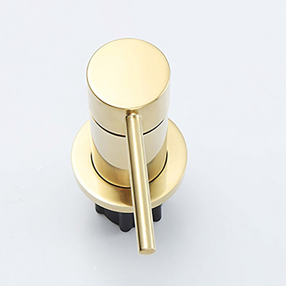 Modern High-Arc Brass Bathroom Faucet, 2-Hole Widespread Single-Handle Sink Faucet, Brushed Gold / Matte Black / Chrome
