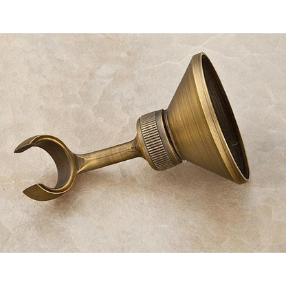 Vintage Brass Wall-Mount Tub Filler Faucet, Dual-Handle Tub Faucet with Handheld Shower, Antique Brass / Oil-Rubbed Bronze