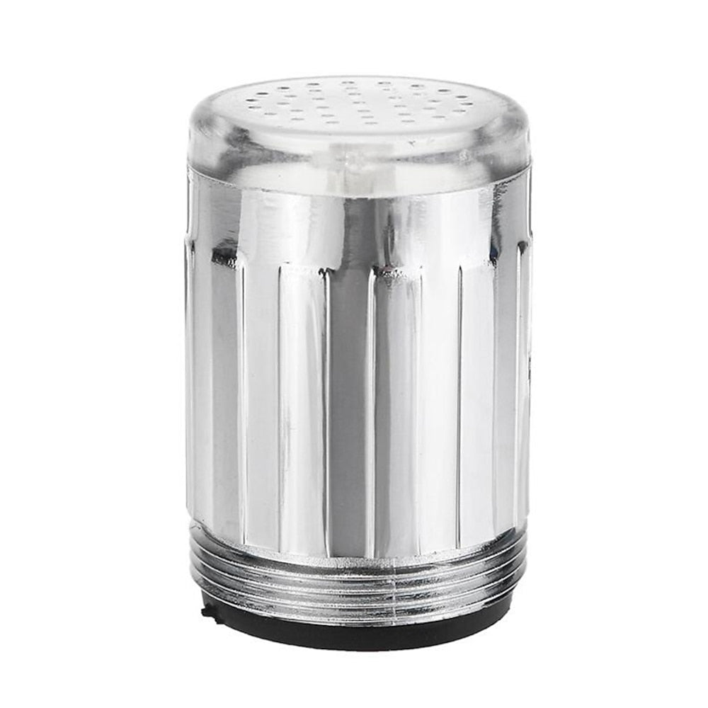 Chrome LED Temperature-Sensing Faucet Aerator, 3- Changing Faucet Light Accessory