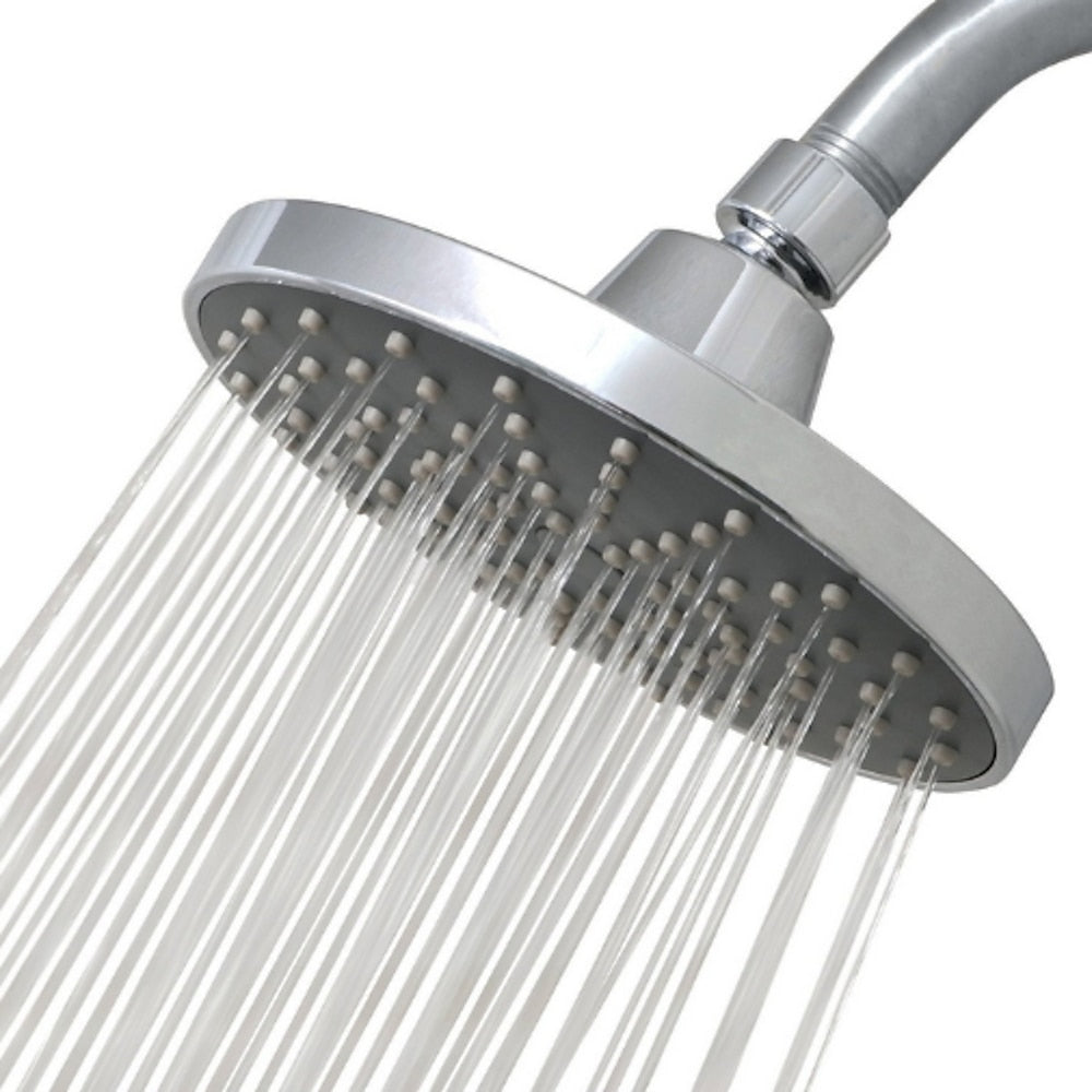 Chrome Modern Rain Shower Head, Swivel Joint Wall-Mount Top Spray Shower Head