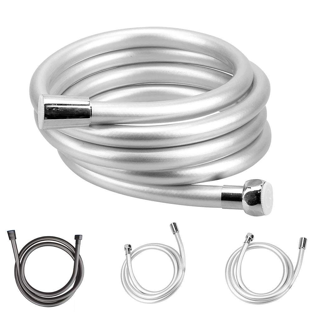 Anti-Winding Flexible Handheld Shower Hose, Smooth PVC Universal Shower Hose, Gray / Silver
