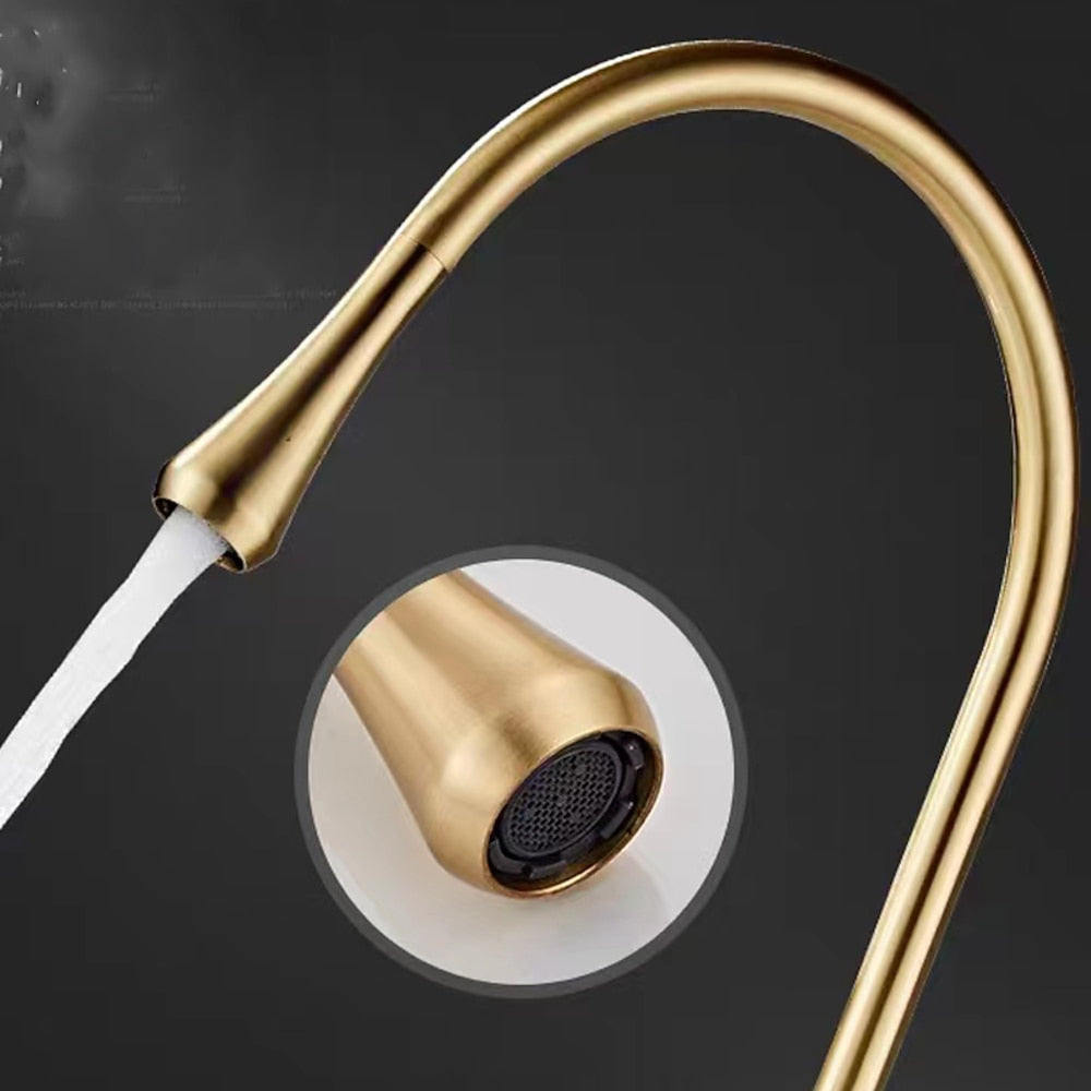 Rotatable High Arc Vessel Sink Faucet, Single-Hole Single-Handle Brass Faucet