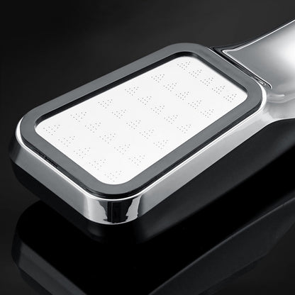 High-Pressure Water-Saving Rectangular Hand Shower, Contemporary ABS Shower Head, Chrome / Matte Black