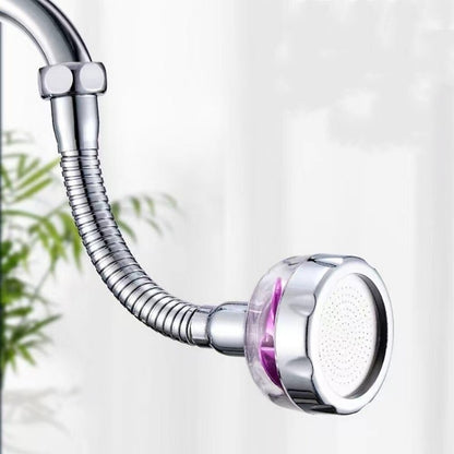 Chrome 360-Degree Swivel Faucet Aerator, Splash-Proof Faucet Spray Head for Kitchen Sink