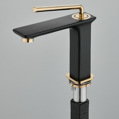 Modern Single-Hole Bathroom Faucet, Single-Handle Brass Vessel Sink Faucet