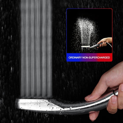 High-Pressure Water-Saving Rectangular Hand Shower, Contemporary ABS Shower Head, Chrome / Matte Black