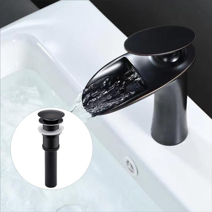 Modern Waterfall Bathroom Faucet, Single-Handle Single-Hole Faucet