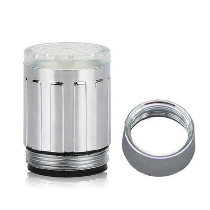 Chrome LED Changing Faucet Aerator, Water Powered Glow Tap Light Attachment