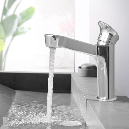 Modern Waterfall Bathroom Faucet, Single-Hole Brass Single-Handle Faucet, Matte Black / Matte White / Gunmetal / Chrome / Brushed Gold