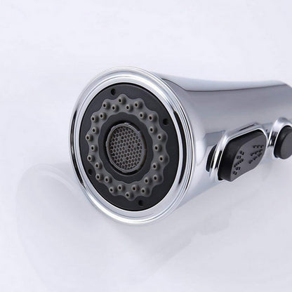 Chrome 3-Function Pull-Down Kitchen Faucet Replacement Spray Head, G1/2 Thread Faucet Aerator Spout