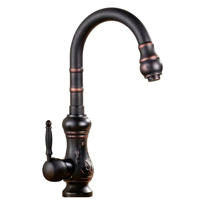 Antique Single-Hole Kitchen Faucet, Single-Handle High Arc Faucet