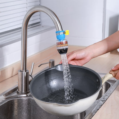 Multi- Six-Layer Faucet Water Filter, Adjustable Splash-Proof Tap Purifier Attachment for Kitchen / Bathroom
