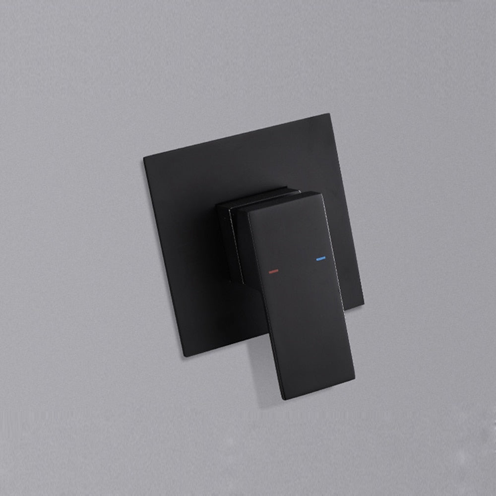 Matte Black Wall-Mount Swivel Spout Bathroom Faucet, Single-Handle 2-Hole Sink Faucet