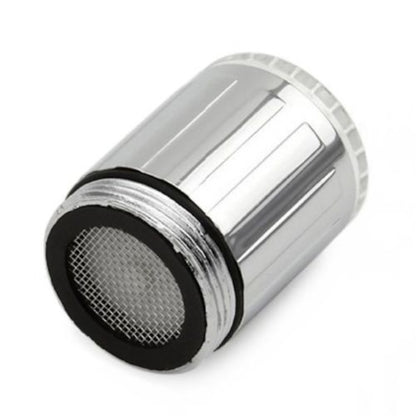 LED Temperature Sensor RGB 3- Chrome Faucet Aerator, Modern ABS Plastic Screw-On Tap Adapter