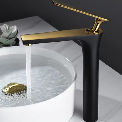 Modern Tall Vessel Sink Faucet, Single-Handle Single-Hole Brass Faucet