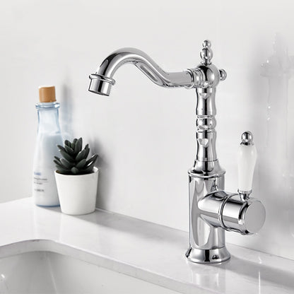Vintage High Arc Swivel Spout Kitchen Faucet, Single-Handle Single-Hole Faucet, Chrome / Polished Gold / Matte Black / Antique Brass
