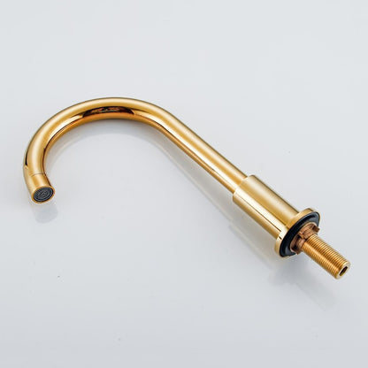 Modern 3-Hole Widespread Bathroom Faucet, Brass Dual-Handle Faucet with 360-Degree Swivel Spout, Chrome / Matte Black / Polished Gold