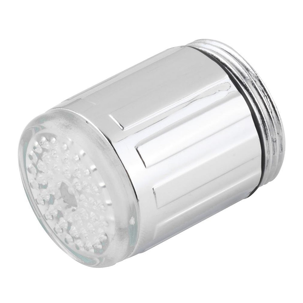 LED 3- Changing Faucet Aerator, Chrome Temperature Sensor Tap Aerator