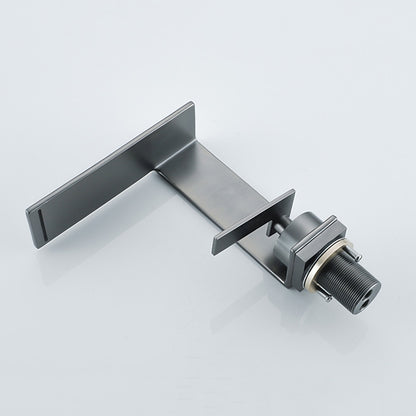 Modern Waterfall Bathroom Faucet, Single-Handle Brass Faucet, Chrome / Matte Black / Gunmetal / Brushed Gold