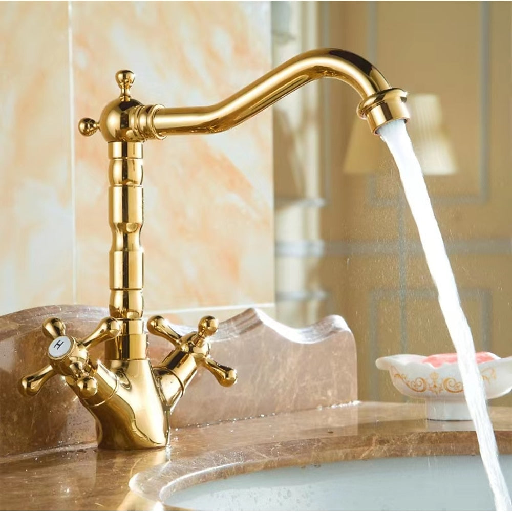 Waterfall Modern Brass Vessel Sink Faucet, Single-Handle Tall Faucet