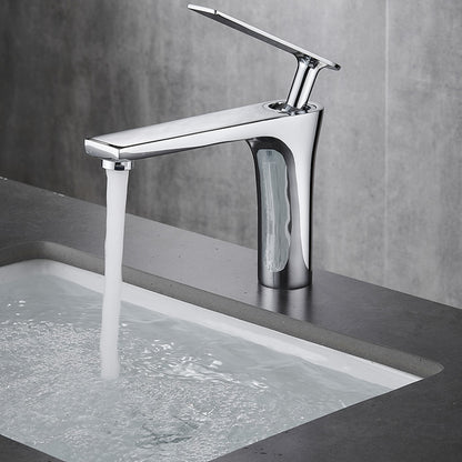 Modern Tall Vessel Sink Faucet, Single-Handle Single-Hole Brass Faucet