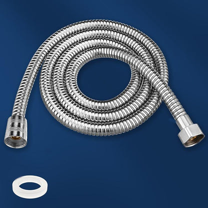 Kink-Free Flexible Handheld Shower Hose, 360-Degree Swivel Replacement Shower Tube, Chrome / Matte Black / Matte White / Stainless Steel