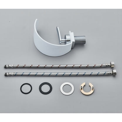 Waterfall Single-Handle Single-Hole Bathroom Faucet, Deck Mounted Basin Faucet