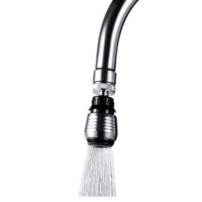 Chrome 360-Degree Swivel Faucet Aerator, Dual Spray Mode Faucet Attachment