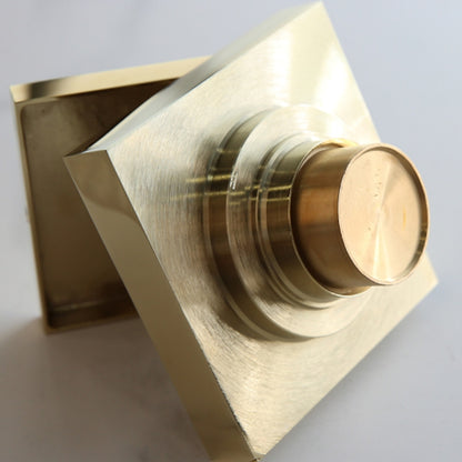 2-in-1 Reversible Square Shower Floor Drain, Solid Brass Floor Drain with Hair Strainer, Matte Black / Chrome / Brushed Gold