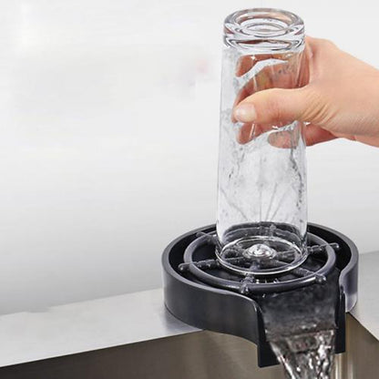 Matte Black Deck-Mounted Kitchen Sink Glass Rinser, High-Pressure Cup Washer for Kitchen / Bar