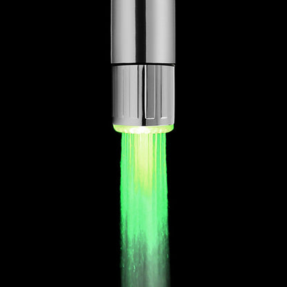 LED 3- Changing Faucet Aerator, Chrome Temperature Sensor Tap Aerator