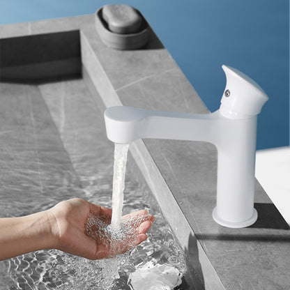Modern Waterfall Bathroom Faucet, Single-Hole Brass Single-Handle Faucet, Matte Black / Matte White / Gunmetal / Chrome / Brushed Gold