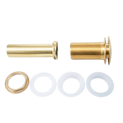 Brushed Gold Brass Pop-Up Sink Drain Stopper, Without Overflow Vessel Vanity Sink Drain