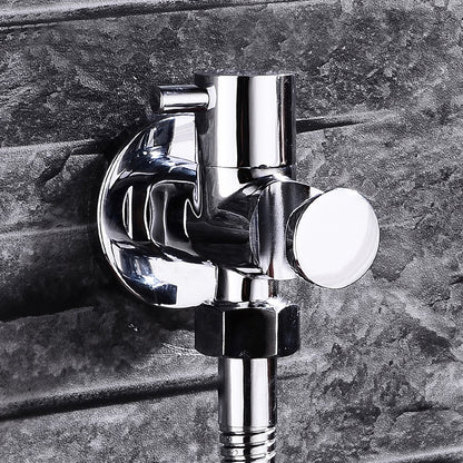 Chrome Contemporary Wall-Mount Handheld Bidet Sprayer, Single-Handle Brass Faucet with Hose