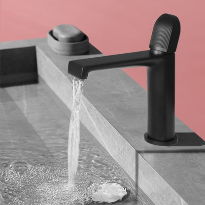 Waterfall Bathroom Faucet, Modern Single-Handle Brass Sink Faucet, Matte Black / Gunmetal / Matte White / Chrome / Brushed Gold