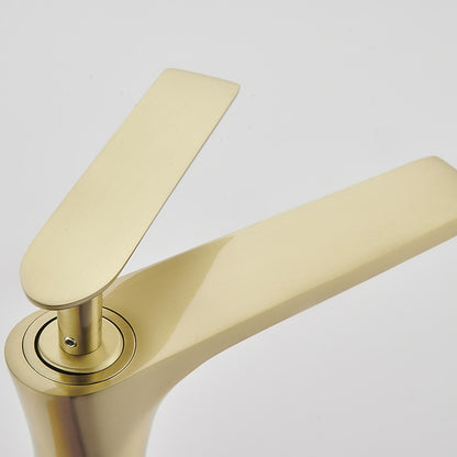 Modern Tall Vessel Sink Faucet, Single-Handle Single-Hole Brass Faucet