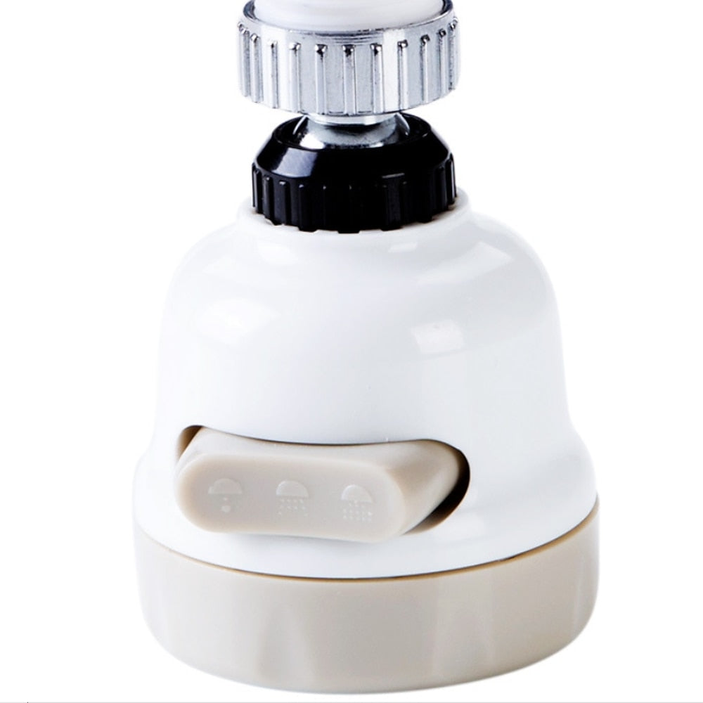 Matte White 3-Mode Rotatable Faucet Aerator, 360-Degree Swivel Water-Saving Spray Head