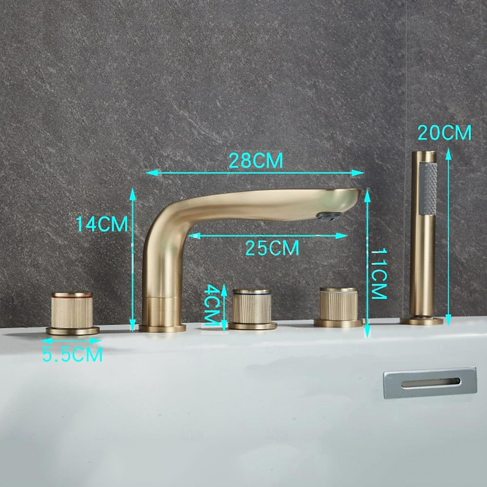 Waterfall Single-Hole Bathroom Faucet, Single-Handle Brass Vanity Faucet