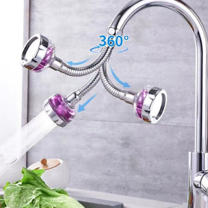 Chrome 360-Degree Swivel Faucet Aerator, Splash-Proof Faucet Spray Head for Kitchen Sink